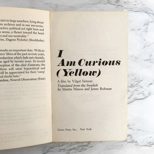 I Am Curious (Yellow) by Vilgot Sjöman [FIRST EDITION / 1968]