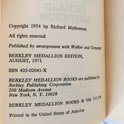 I am Legend by Richard Matheson [1971 MOVIE TIE-IN PAPERBACK]