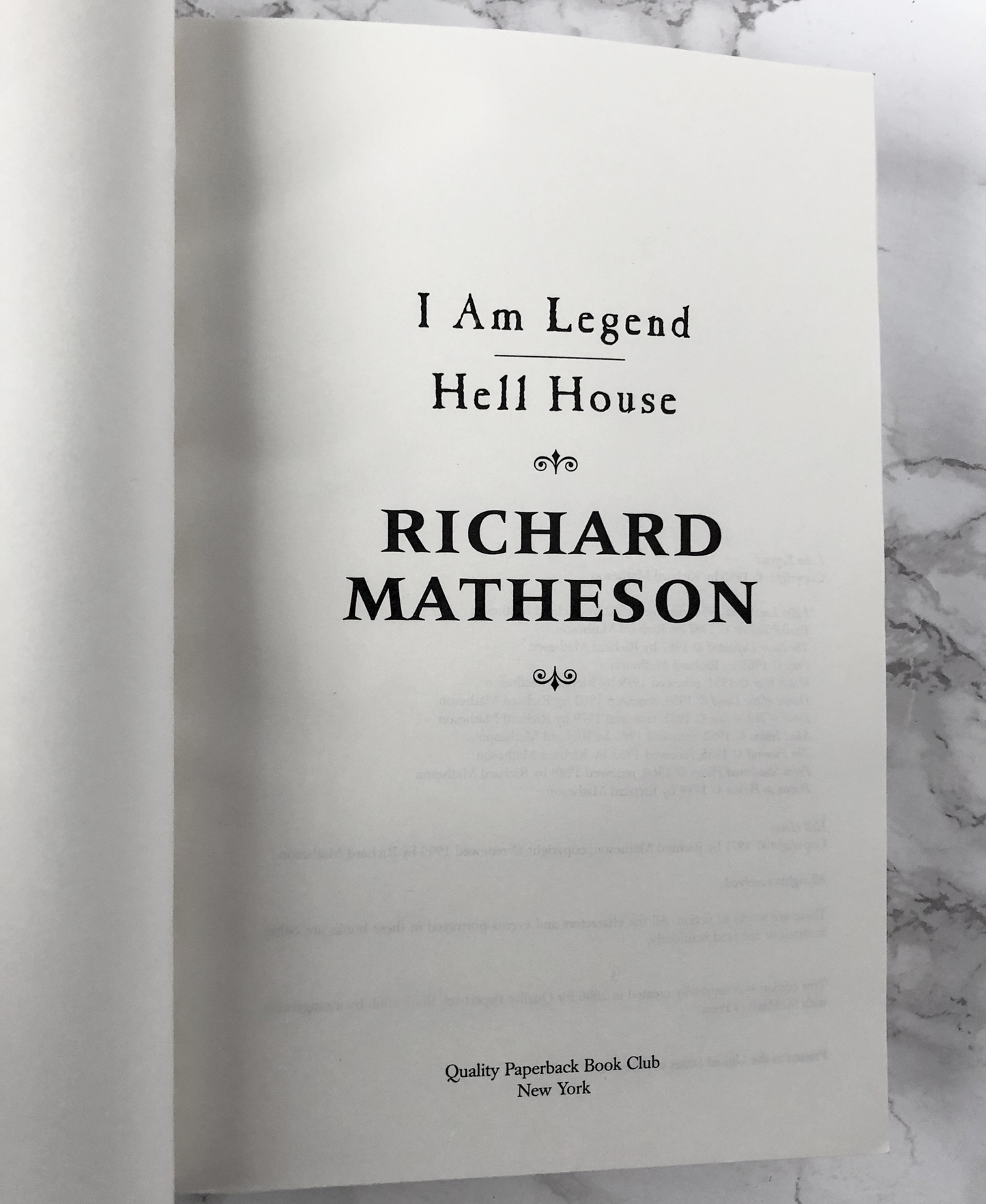 I Am Legend & Hell House: Two Novels by Richard Matheson [TRADE PAPERBACK / 2006]