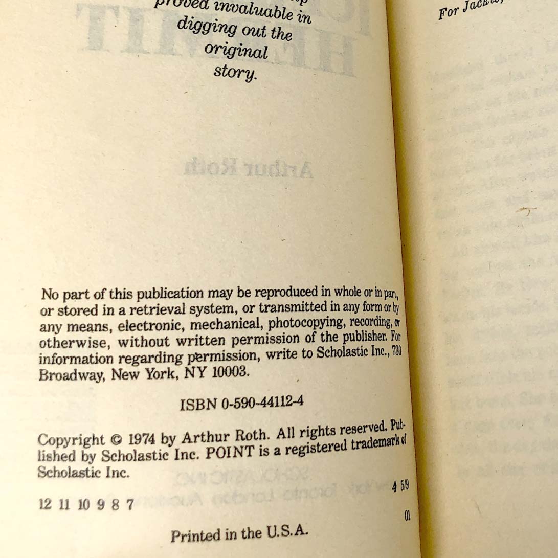 The Iceberg Hermit by Arthur J. Roth [1989 POINT PAPERBACK]