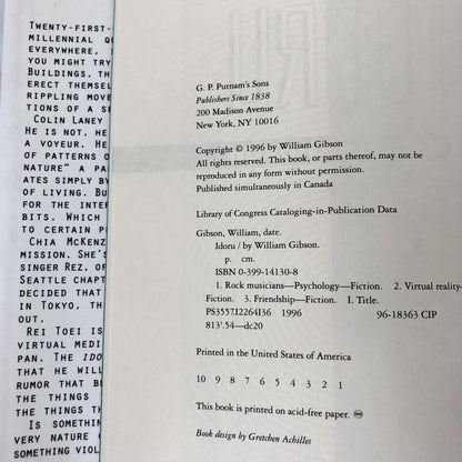 Idoru by William GIbson [FIRST EDITION] - Bookshop Apocalypse