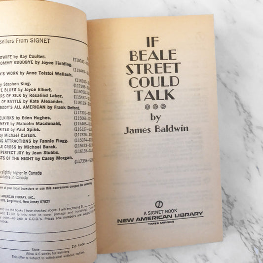 If Beale Street Could Talk by James Baldwin [1975 PAPERBACK] - Bookshop Apocalypse