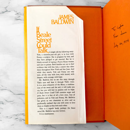 If Beale Street Could Talk by James Baldwin [FIRST EDITION / FIRST PRINTING] 1974 • The Dial Press