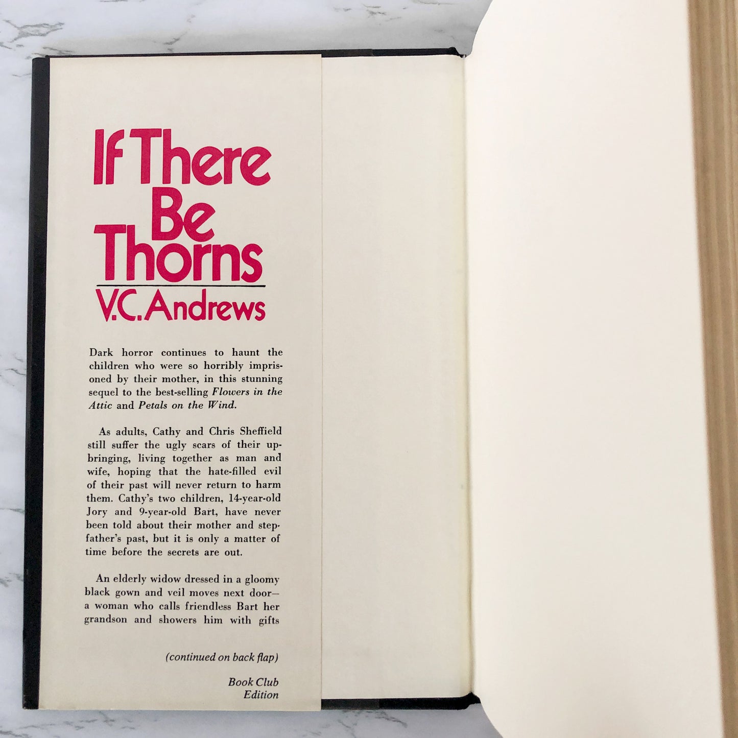 If There Be Thorns by V.C. Andrews [1981 HARDCOVER] BCE