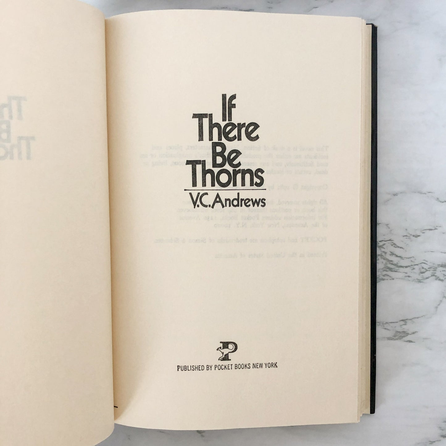 If There Be Thorns by V.C. Andrews [1981 HARDCOVER] BCE