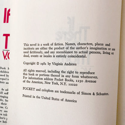 If There Be Thorns by V.C. Andrews [1981 HARDCOVER] BCE