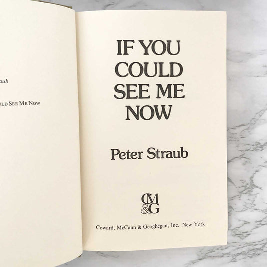 If You Could See Me Now by Peter Straub [FIRST EDITION / FIRST PRINTING] 1977