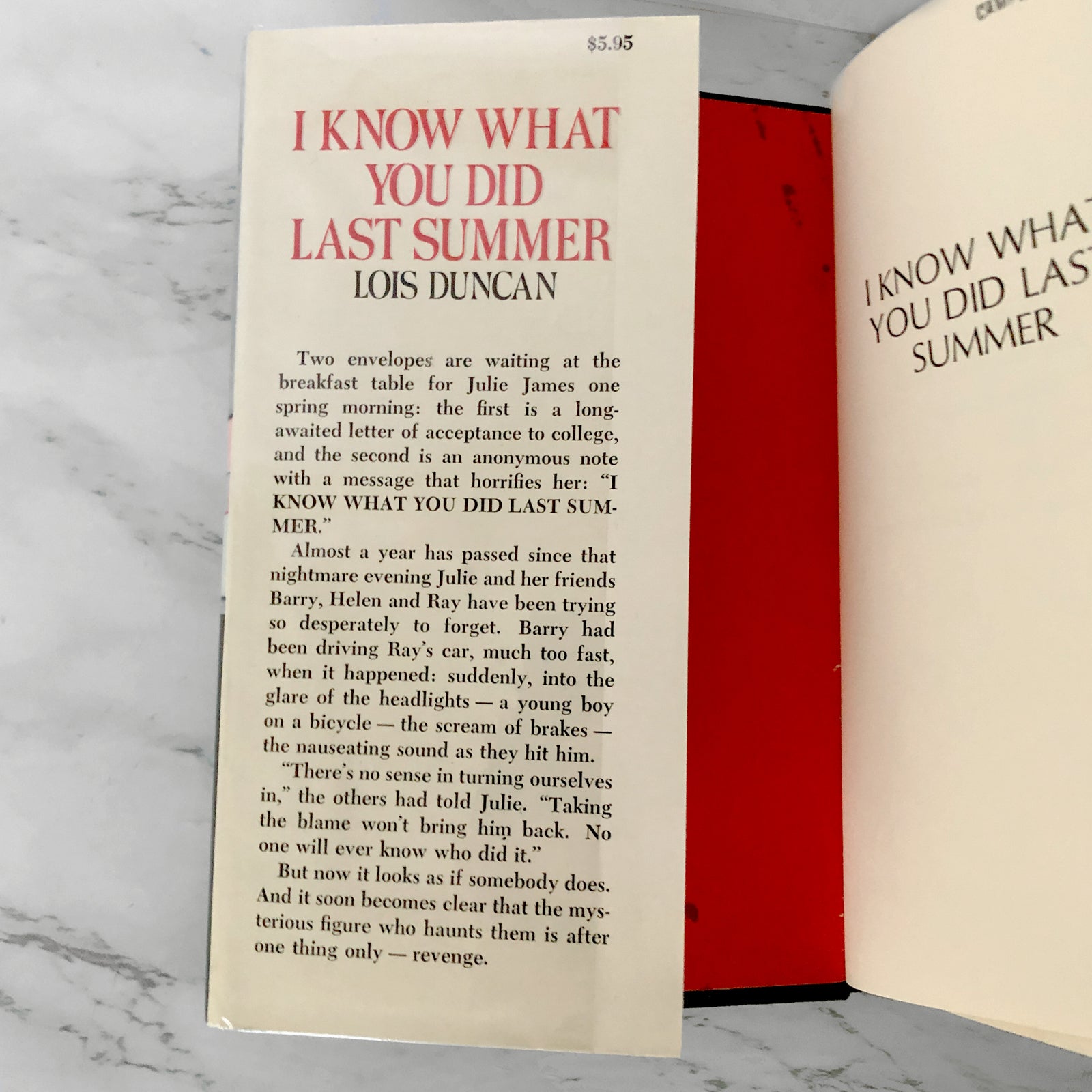 I Know What You Did Last Summer by Lois Duncan [FIRST EDITION