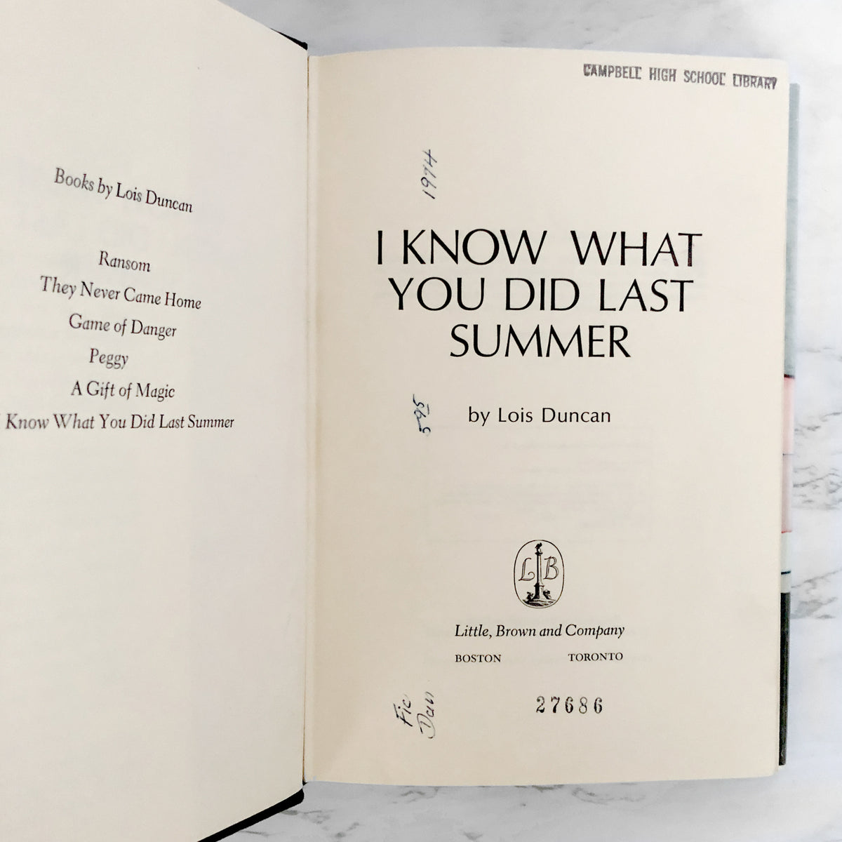 I Know What You Did Last Summer By Lois Duncan [FIRST, 48% OFF