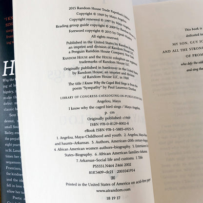 I Know Why the Caged Bird Sings by Maya Angelou [DELUXE TRADE PAPERBACK]