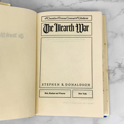 The Illearth War by Stephen R. Donaldson [1977 HARDCOVER]