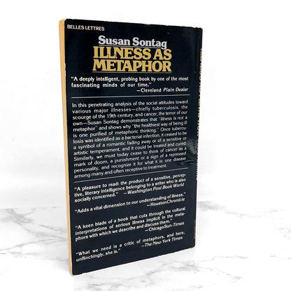 Illness as Metaphor by Susan Sontag [FIRST PAPERBACK PRINTING] 1979
