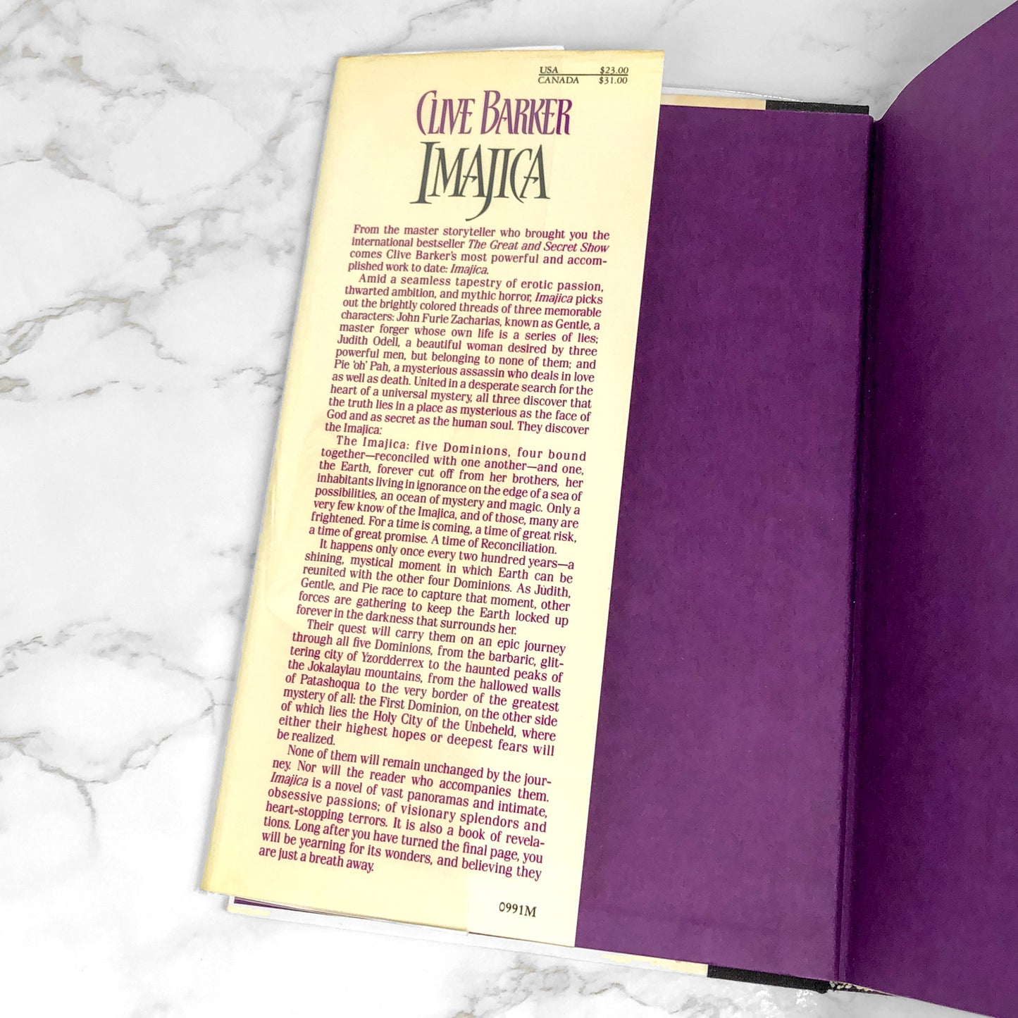 Imajica by Clive Barker [FIRST EDITION • FIRST PRINTING] 1991