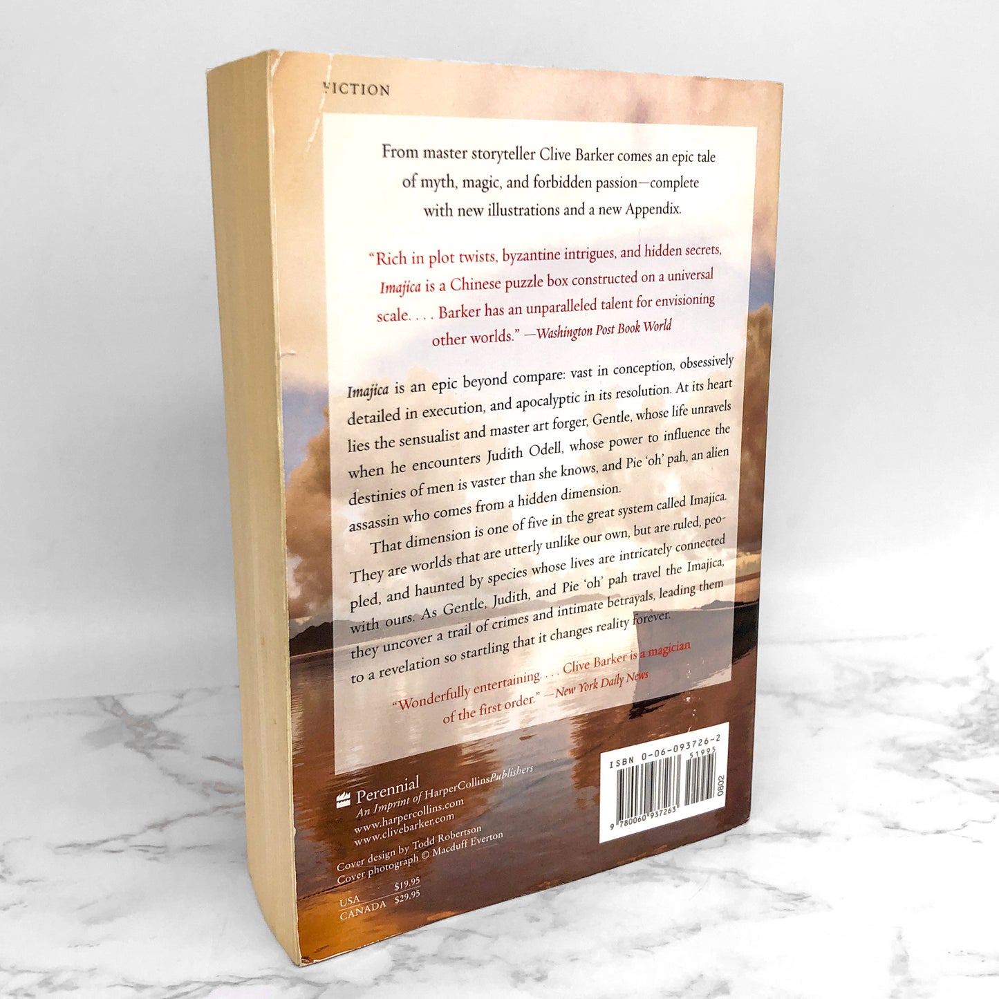 Imajica by Clive Barker [ILLUSTRATED TRADE PAPERBACK] 2002 • Perennial