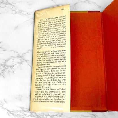 The Immigrants by Howard Fast [FIRST EDITION • FIRST PRINTING] 1977