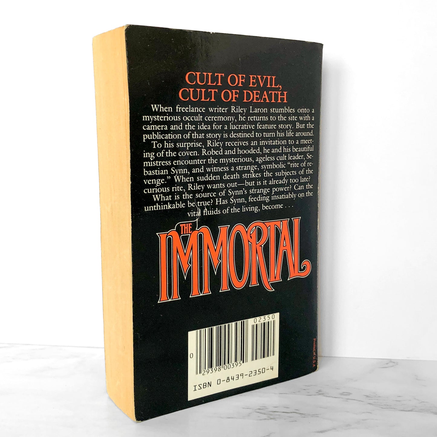 The Immortal by John Tigges [FIRST EDITION / 1986] Leisure Horror