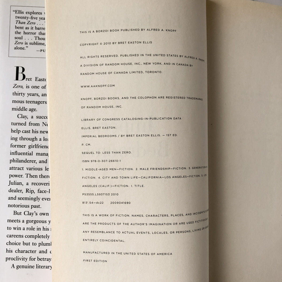 Imperial Bedrooms by Bret Easton Ellis [FIRST EDITION] - Bookshop Apocalypse