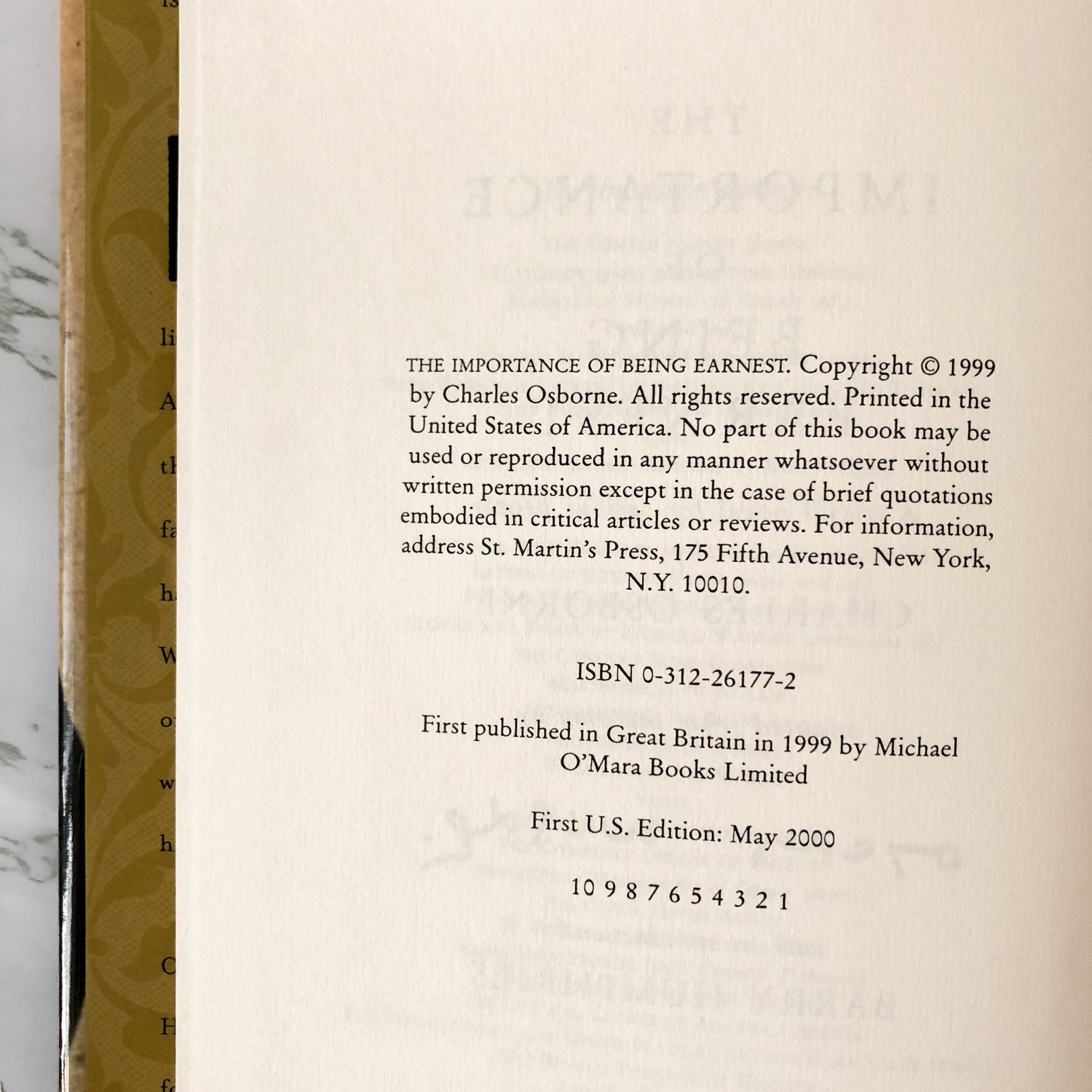 The Importance of Being Earnest: A Trivial Novel for Serious People by Charles Osborne / Oscar Wilde [FIRST EDITION] - Bookshop Apocalypse