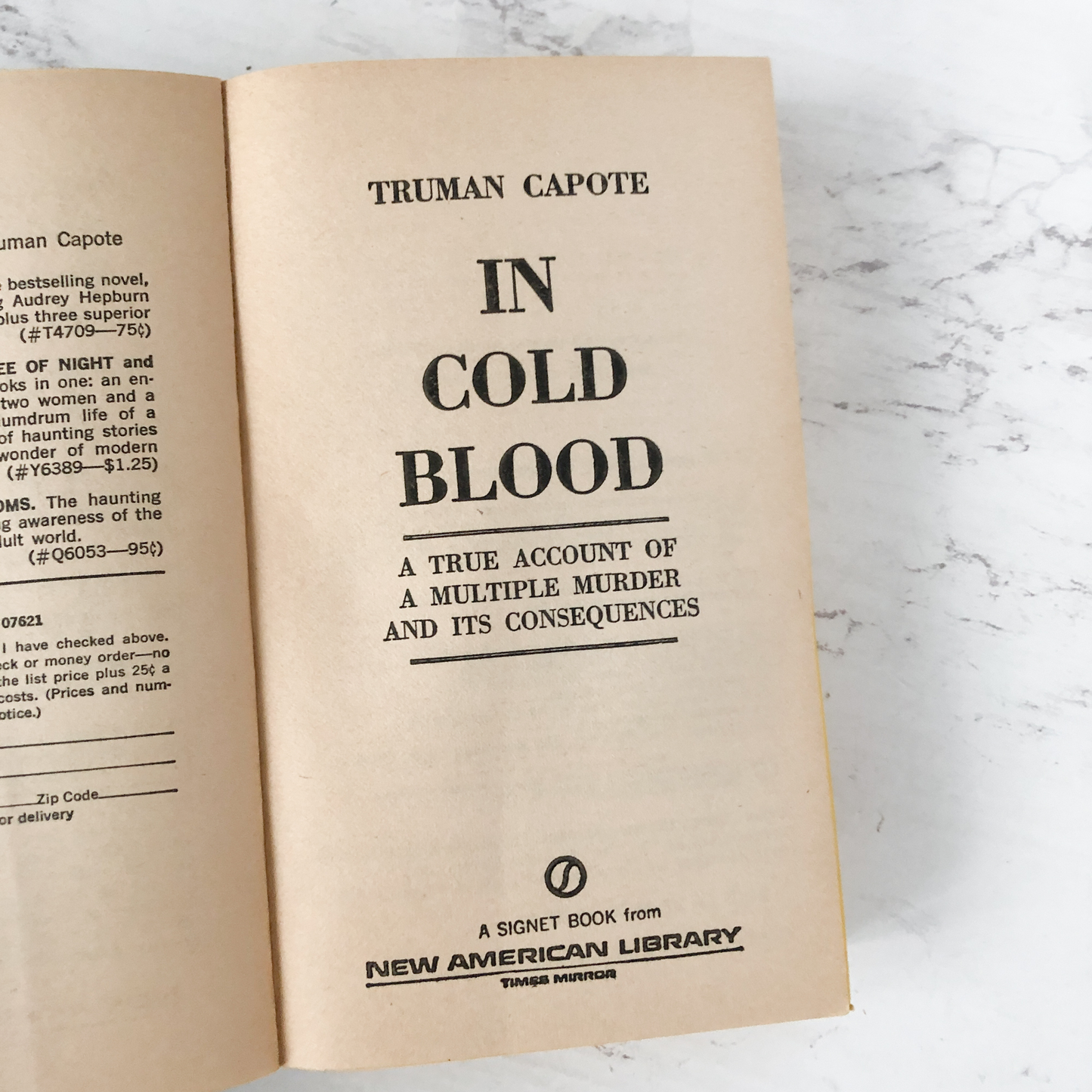In Cold Blood by Truman Capote [FIRST PAPERBACK EDITION] - Bookshop Apocalypse