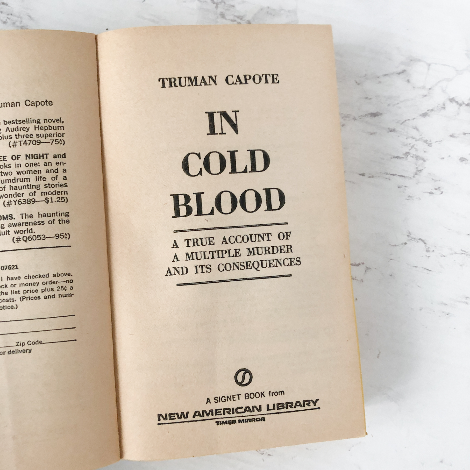 In Cold Blood by Truman Capote [FIRST PAPERBACK EDITION] - Bookshop Apocalypse