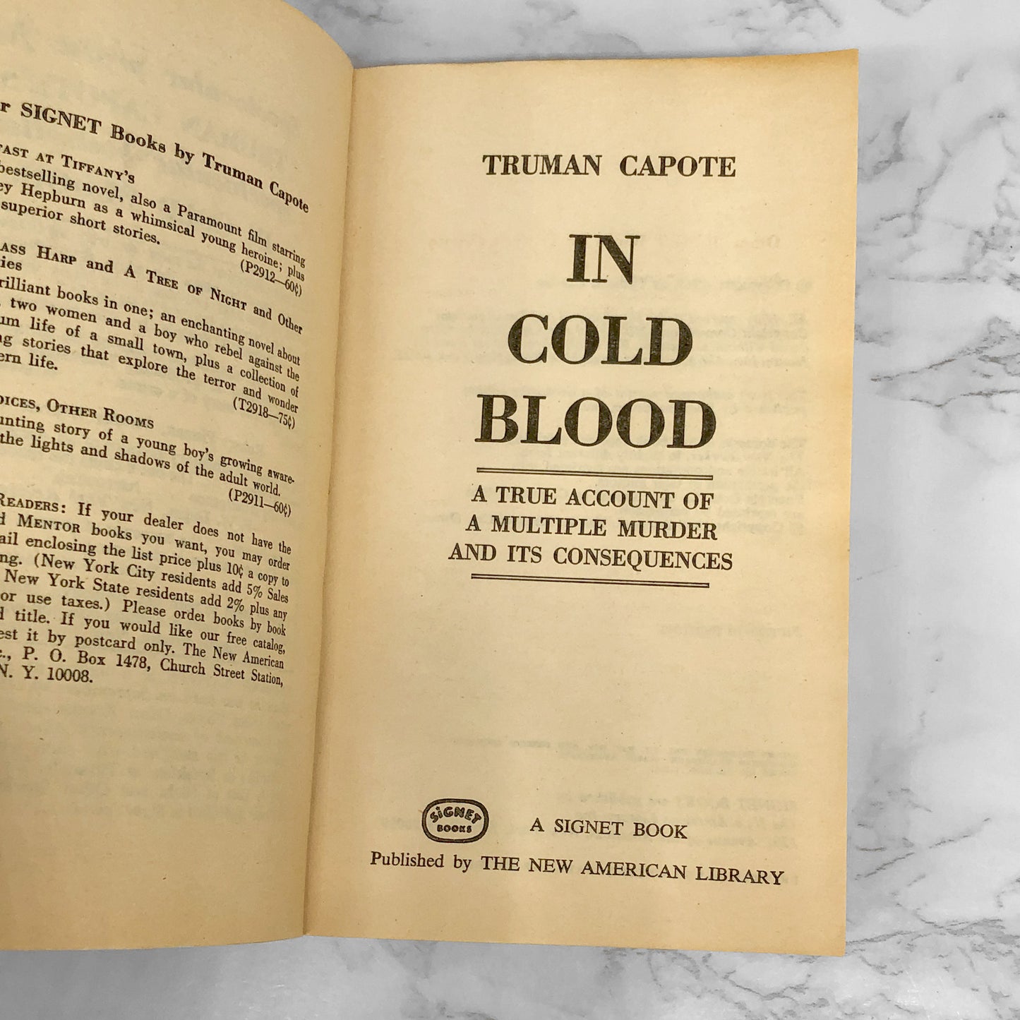 In Cold Blood by Truman Capote [1967 MOVIE TIE-IN PAPERBACK]