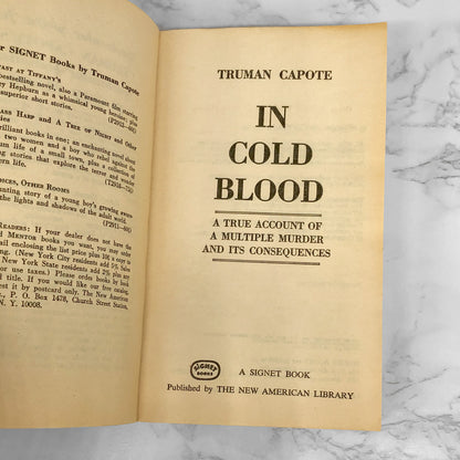 In Cold Blood by Truman Capote [1967 MOVIE TIE-IN PAPERBACK]