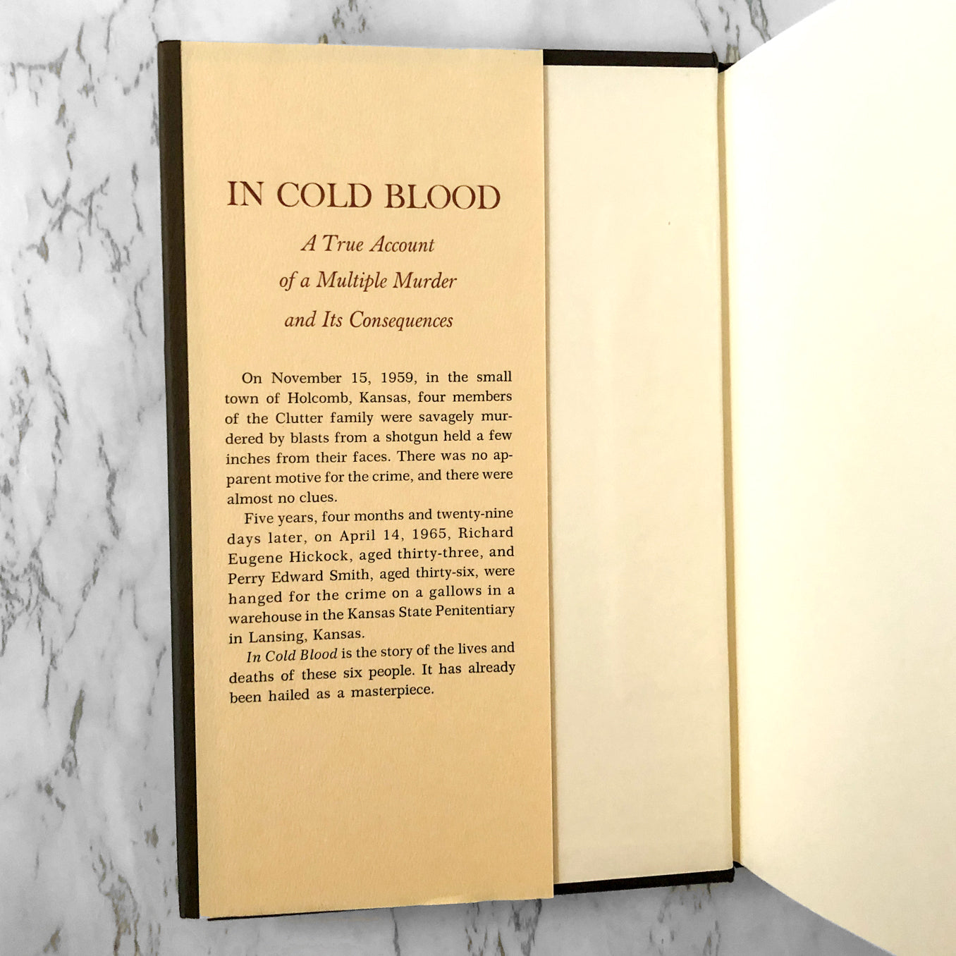 In Cold Blood by Truman Capote [BOOK CLUB EDITION / 1965]