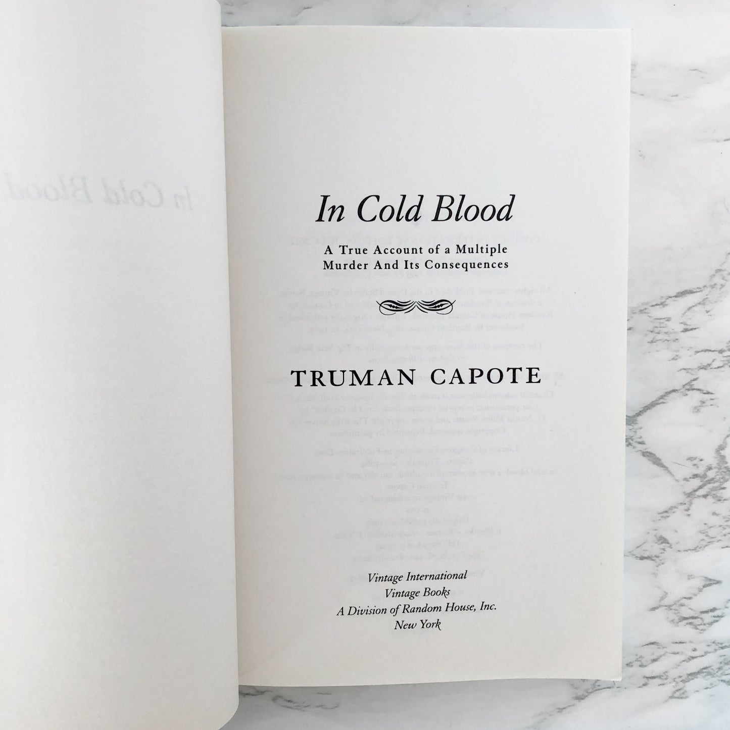 In Cold Blood by Truman Capote [TRADE PAPERBACK / 2012]