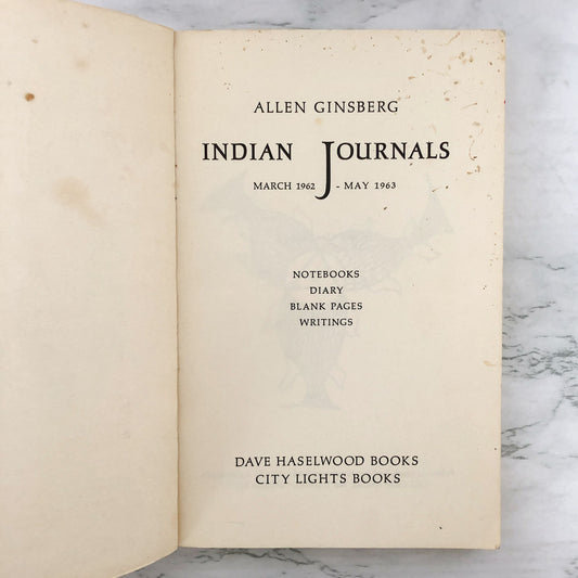 Indian Journals by Allen Ginsberg [TRADE PAPERBACK / 1970]