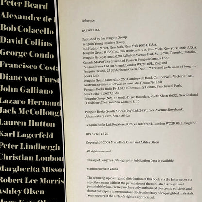 Influence by Mary Kate & Ashley Olsen [FIRST EDITION / FIRST PRINTING] - Bookshop Apocalypse