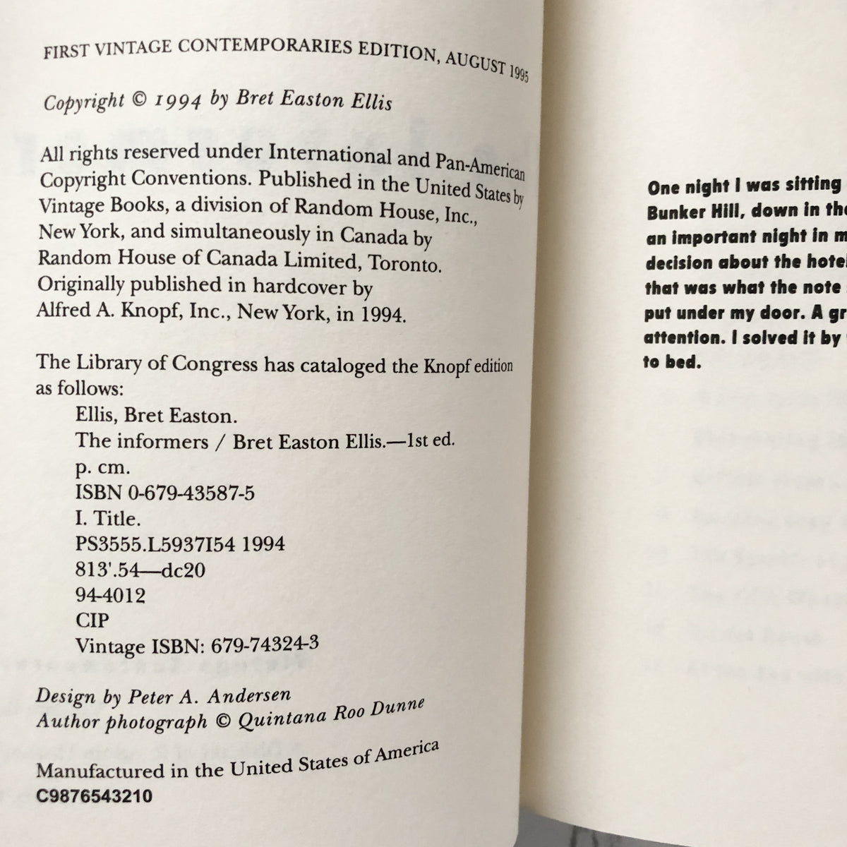 The Informers by Bret Easton Ellis [TRADE PAPERBACK / 1995] - Bookshop Apocalypse