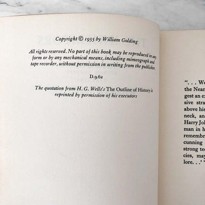 The Inheritors by William Golding [U.S. FIRST EDITION / FIRST PRINTING]