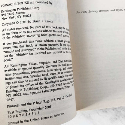 Innocent Victims by Brian J. Karem [2001 PAPERBACK]