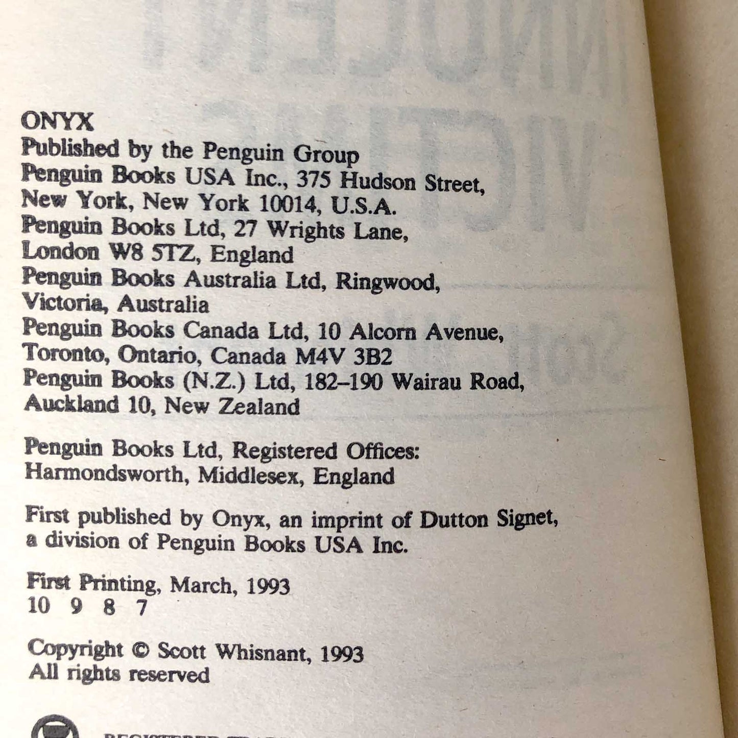 Innocent Victims by Scott Whisnant [FIRST EDITION] 1993 • Onyx True Crime