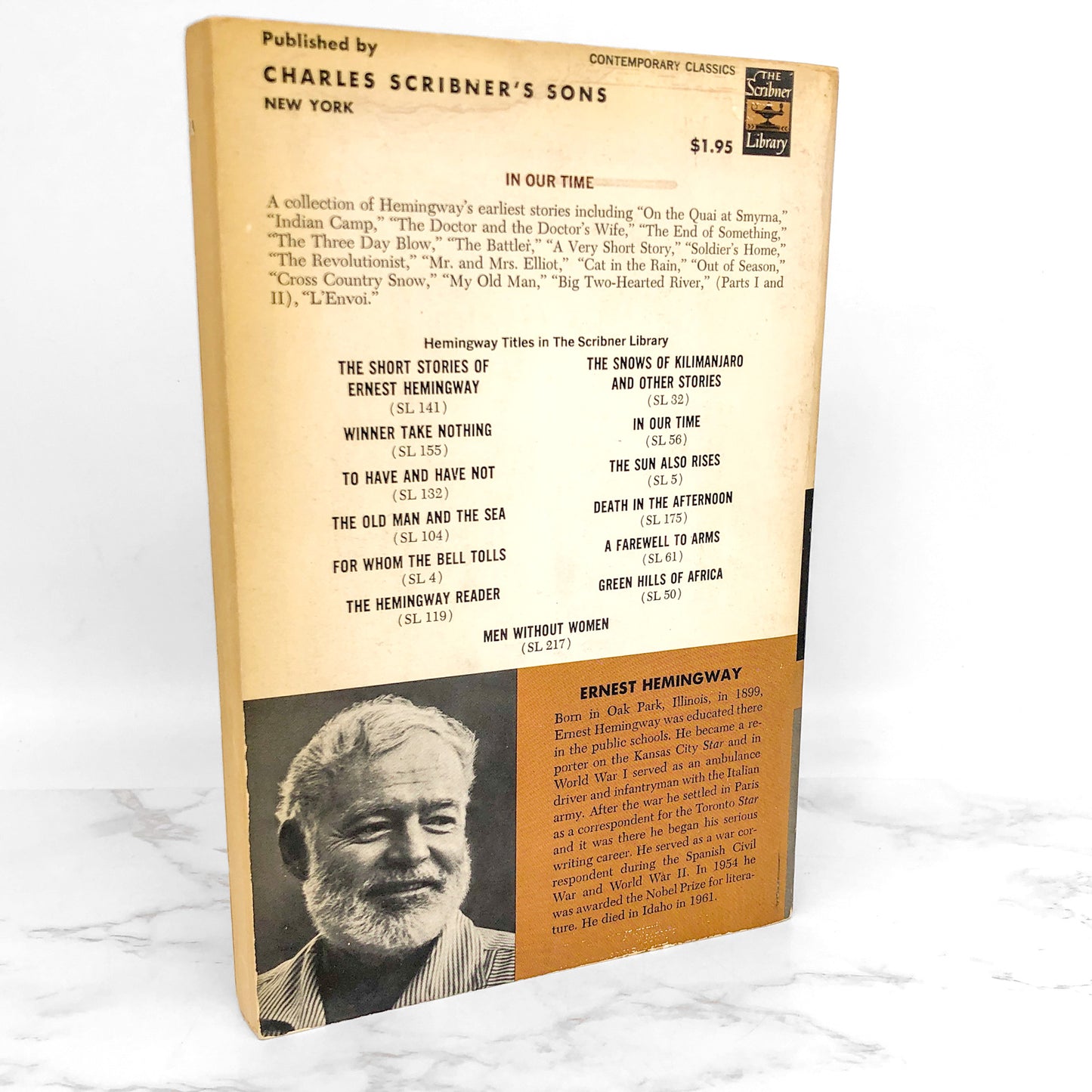 In Our Time by Ernest Hemingway [TRADE PAPERBACK] 1970 • Scribner