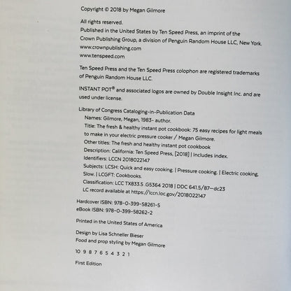 The Fresh & Healthy Instant Pot Cookbook by Megan Gilmore [FIRST EDITION] - Bookshop Apocalypse