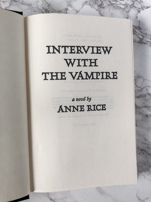 Interview With the Vampire by Anne Rice [FIRST BC EDITION / 1976] - Bookshop Apocalypse
