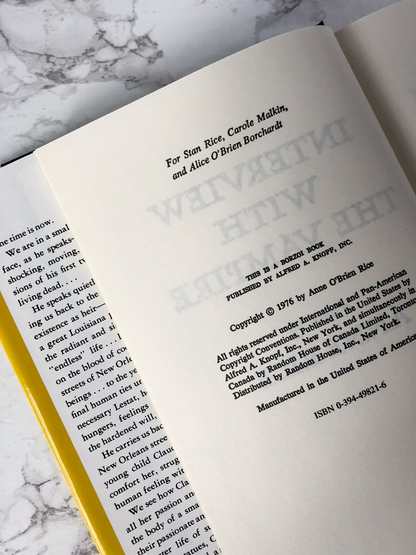 Interview With the Vampire by Anne Rice [FIRST BC EDITION / 1976] - Bookshop Apocalypse