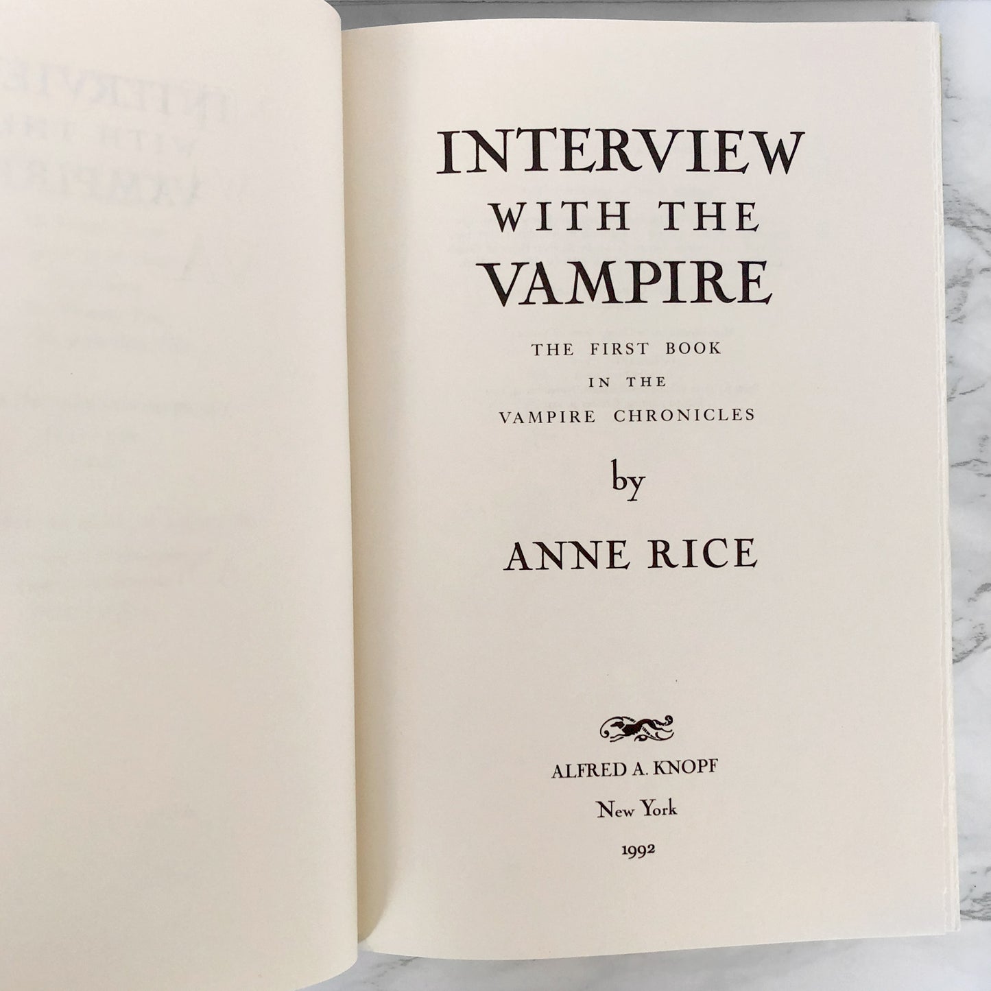 Interview With the Vampire by Anne Rice [FIRST EDITION]