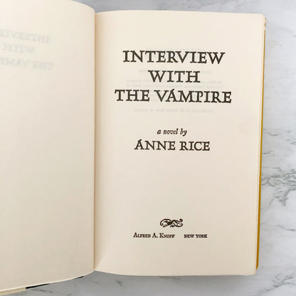 Interview With the Vampire by Anne Rice [FIRST BOOK CLUB EDITION / 1976]