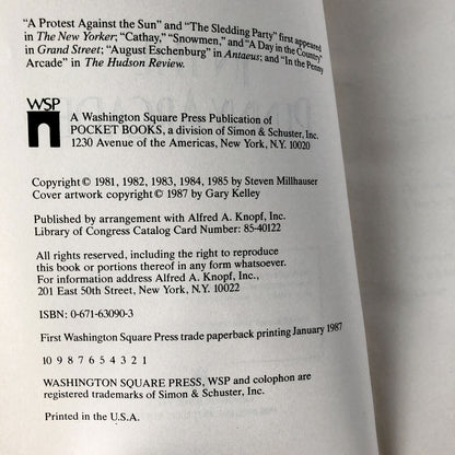 In the Penny Arcade by Steven Millhauser [FIRST PAPERBACK PRINTING] 1987 • Washington Sq.