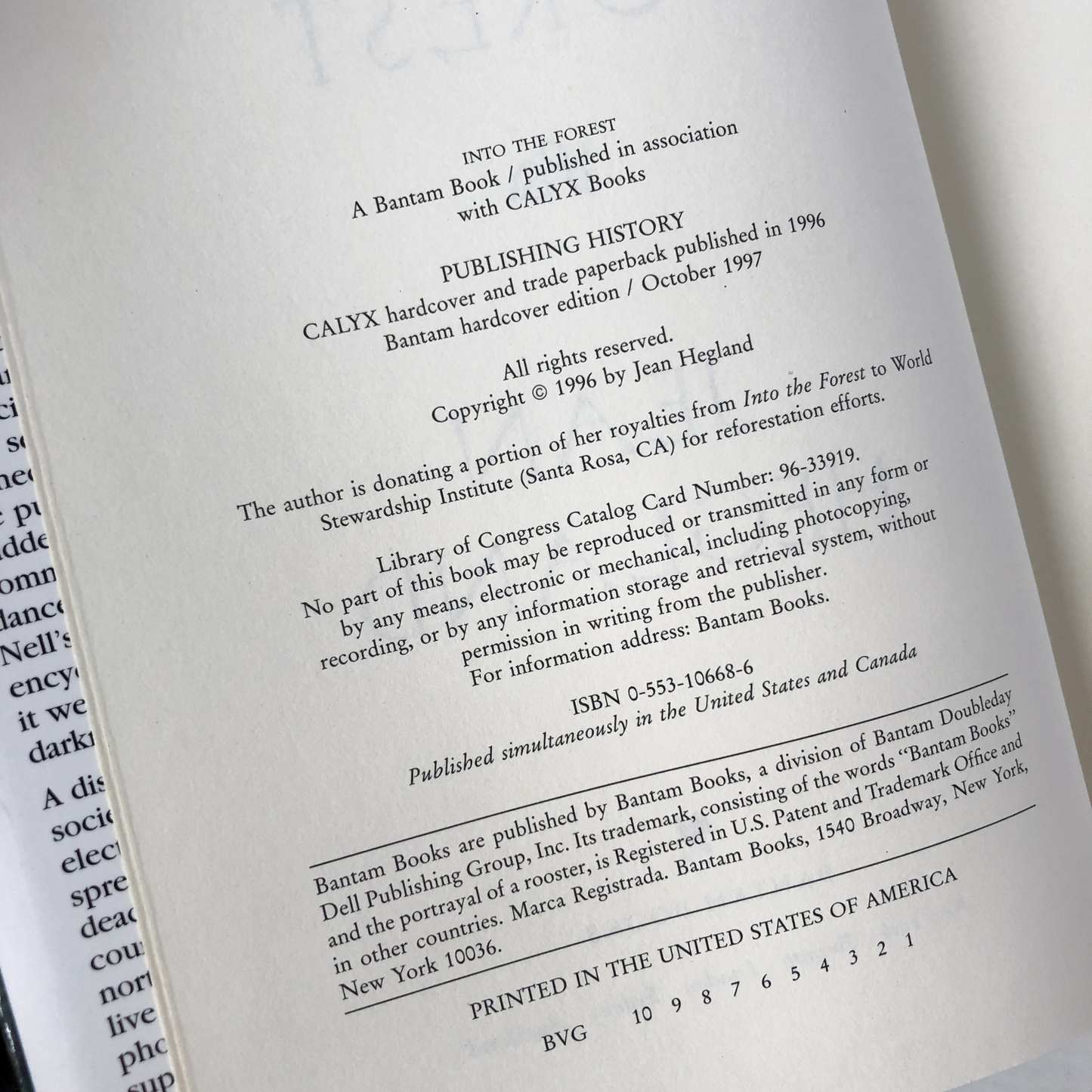 Into the Forest by Jean Hegland [FIRST EDITION / FIRST PRINTING] - Bookshop Apocalypse