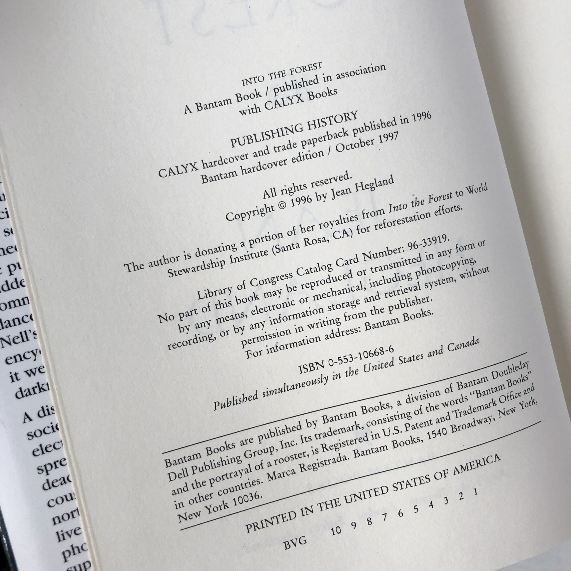 Into the Forest by Jean Hegland [FIRST EDITION / FIRST PRINTING] - Bookshop Apocalypse