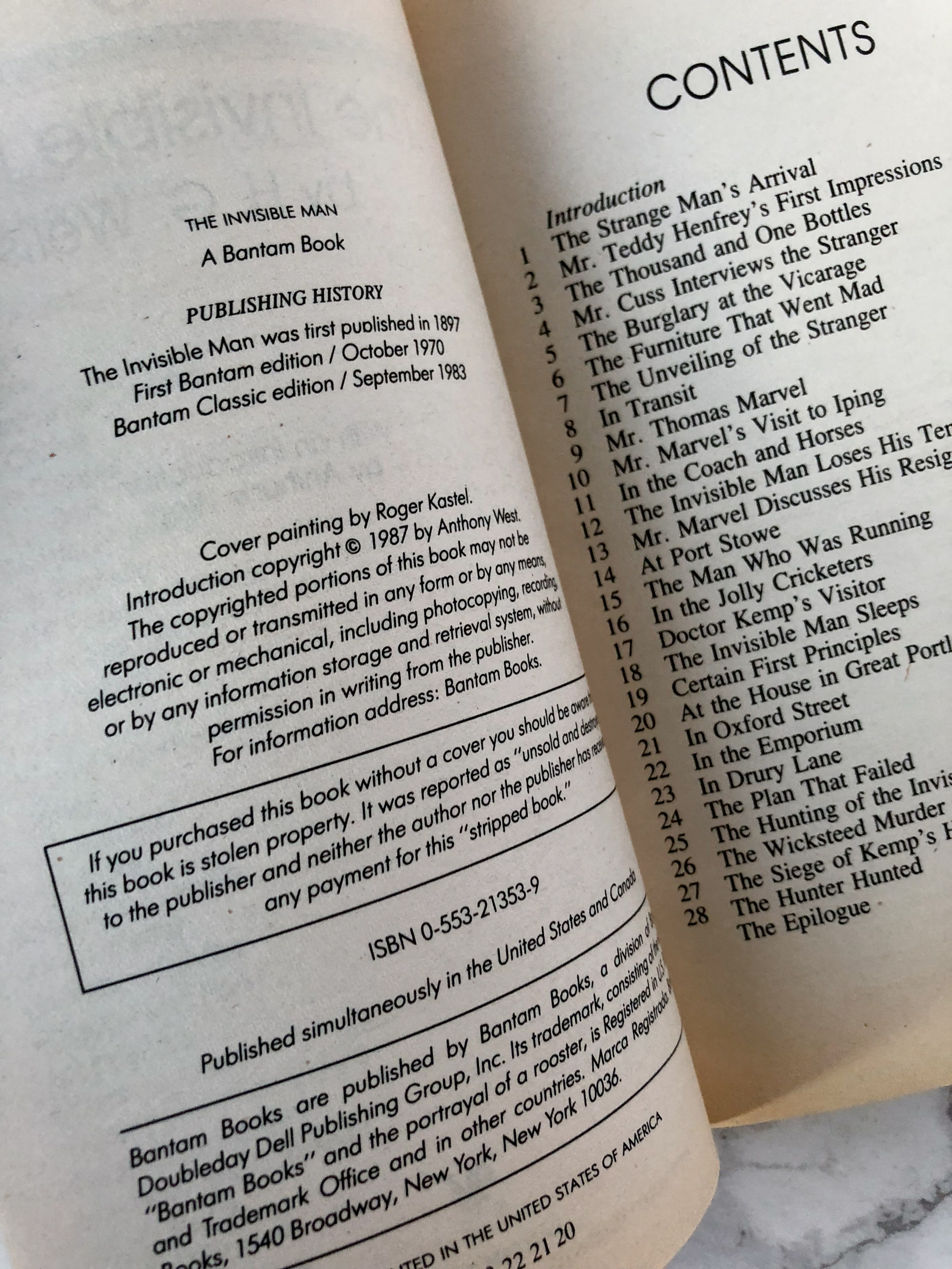 The Invisible Man by H.G. Wells [1983 PAPERBACK] - Bookshop Apocalypse