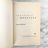 Invisible Monsters by Chuck Palahniuk [FIRST EDITION] 1999