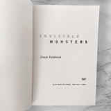 Invisible Monsters by Chuck Palahniuk SIGNED! [FIRST EDITION] 1999