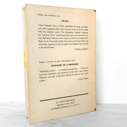 Invitation to a Beheading by Vladimir Nabokov [FIRST EDITION / 1959]