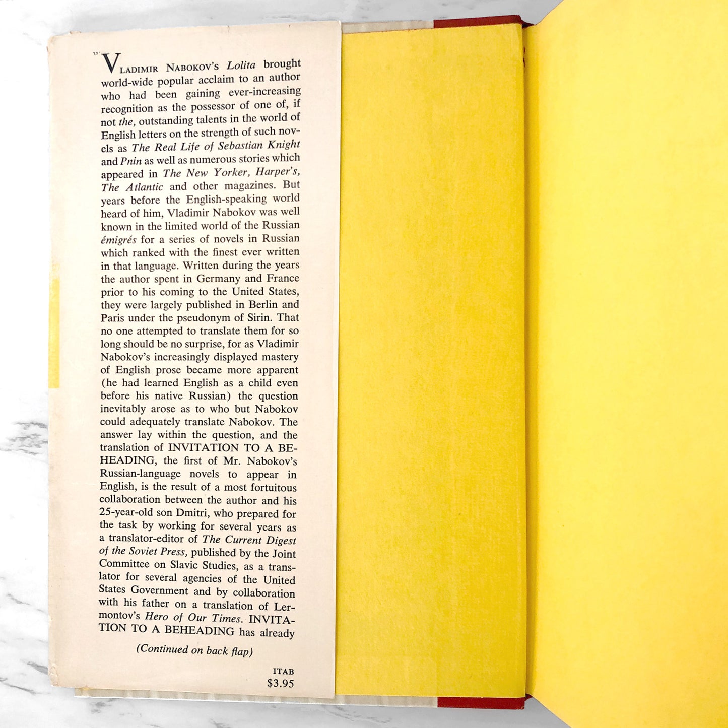Invitation to a Beheading by Vladimir Nabokov [FIRST EDITION / 1959]