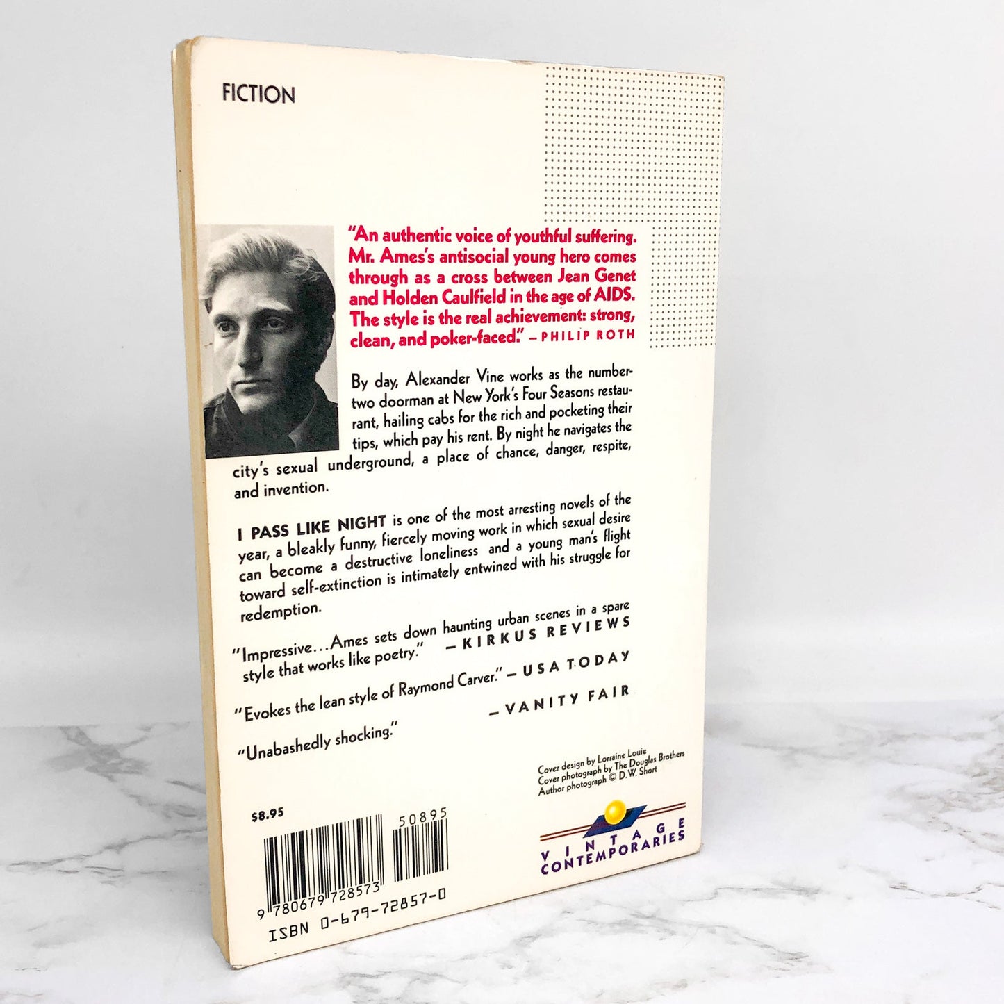 I Pass Like Night by Jonathan Ames [FIRST PAPERBACK PRINTING] 1990