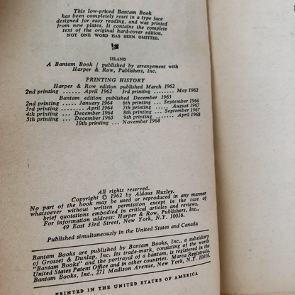 Island by Aldous Huxley [FIRST PAPERBACK EDITION] - Bookshop Apocalypse